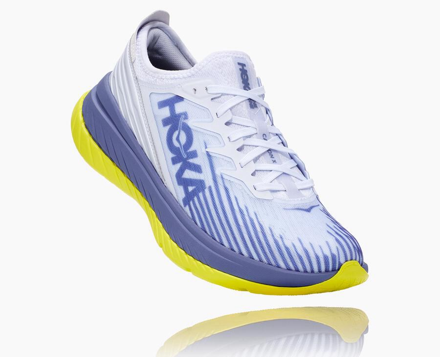 Tenis Hoka One One Feminino Branco/Azuis - Carbon X-Spe - 276-EWQOVL